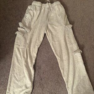 Heather Gray Garage Sweatpants-Cargo Style